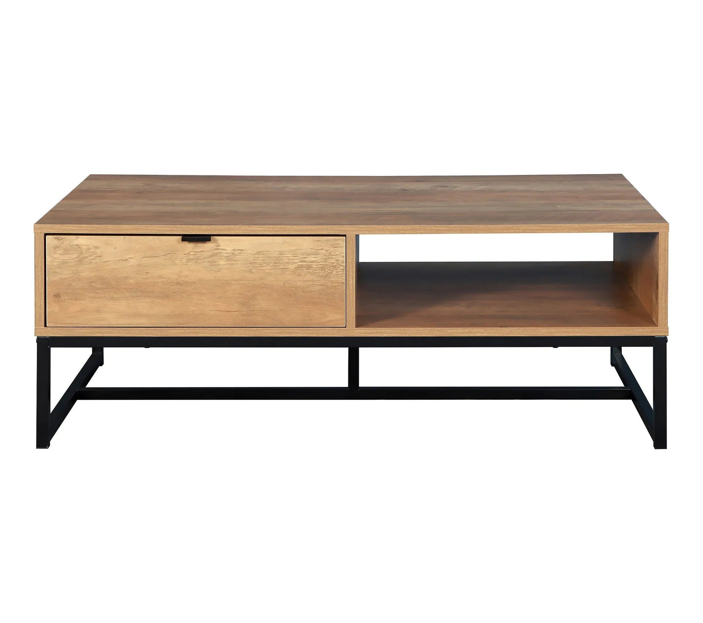 EVERGREEN 2 Couchtisch in dunkler Eiche und schwarzem Imitat
