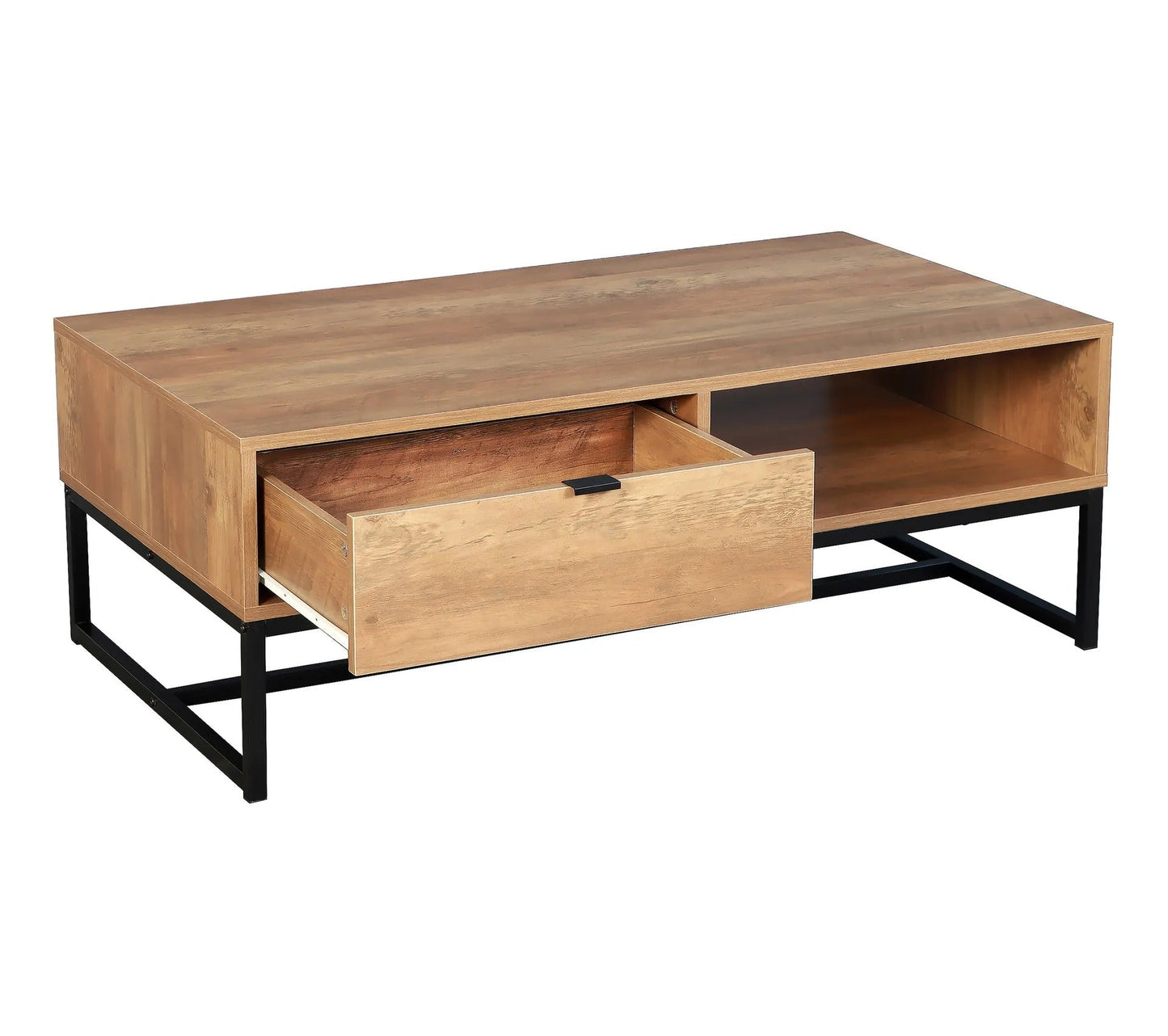 EVERGREEN 2 Couchtisch in dunkler Eiche und schwarzem Imitat