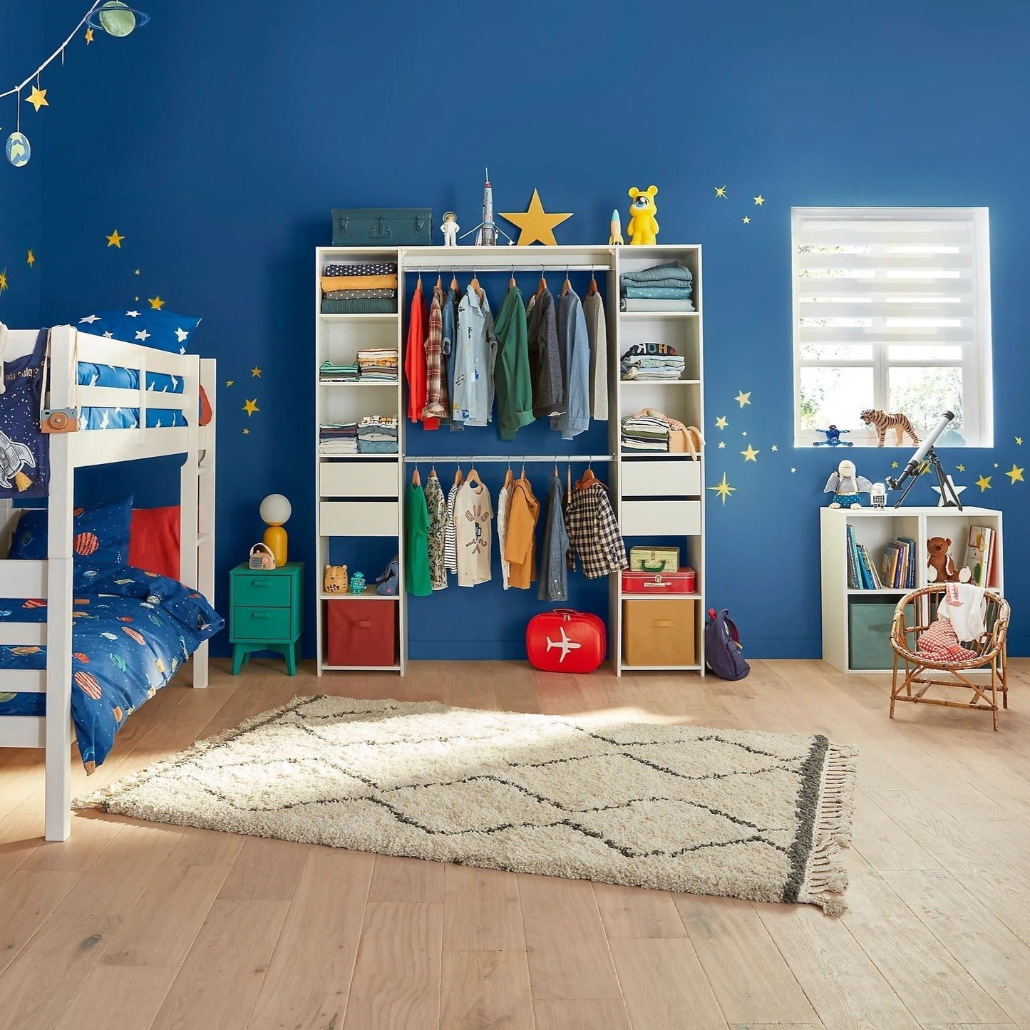 Kit dressing 2 colonnes H. 200 cm x L. 180 cm décor blanc