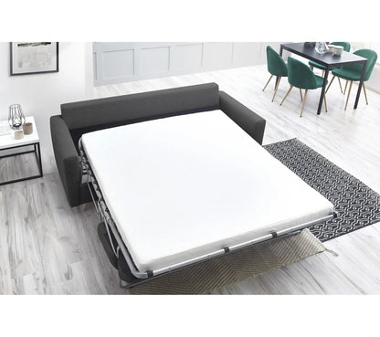 SINKI sofá semi-express convertible de 3 plazas, tela gris antracita, cama 182x142cm