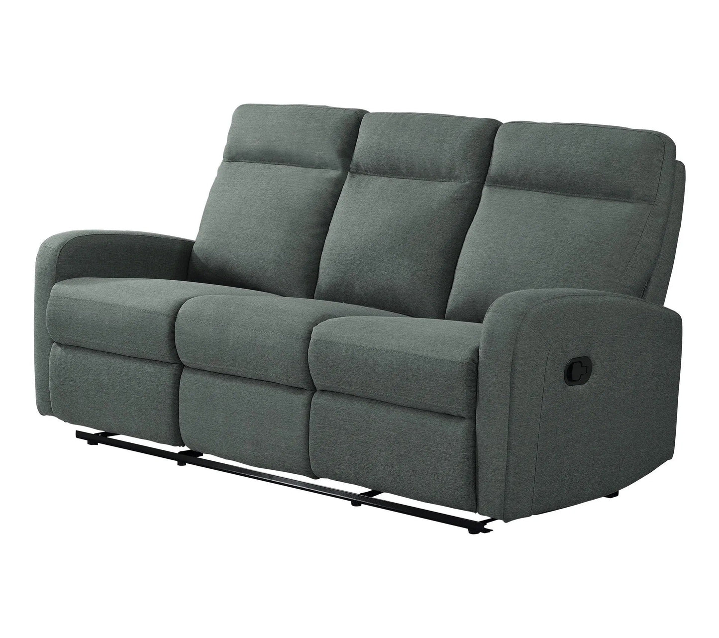 Canapé relax 3 places OSCAR tissu Gris anthracite