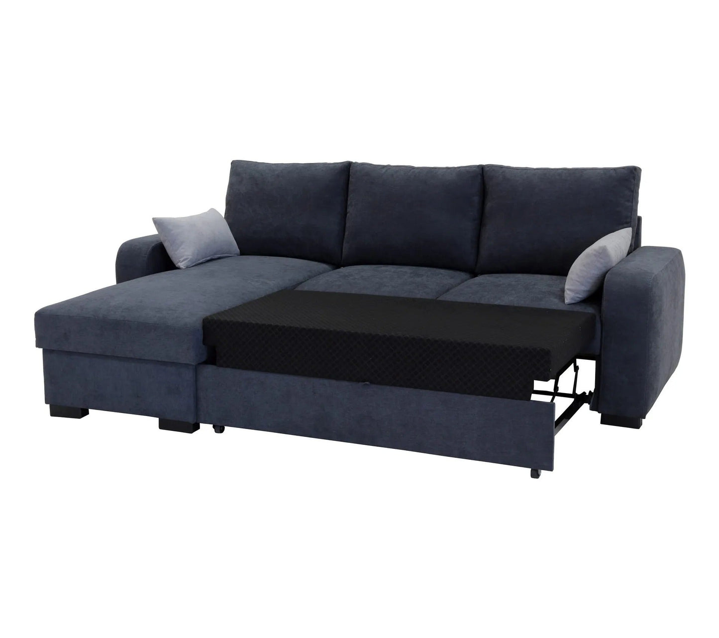 Sofá esquinero convertible chaise longue reversible tela gris oscuro BROADWAY