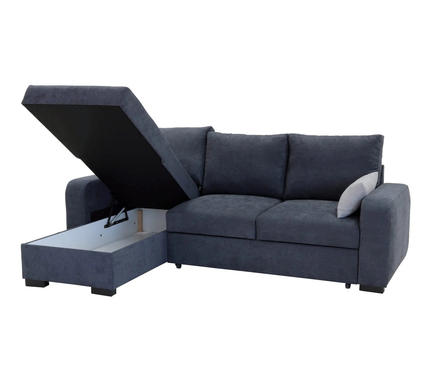 Sofá esquinero convertible chaise longue reversible tela gris oscuro BROADWAY