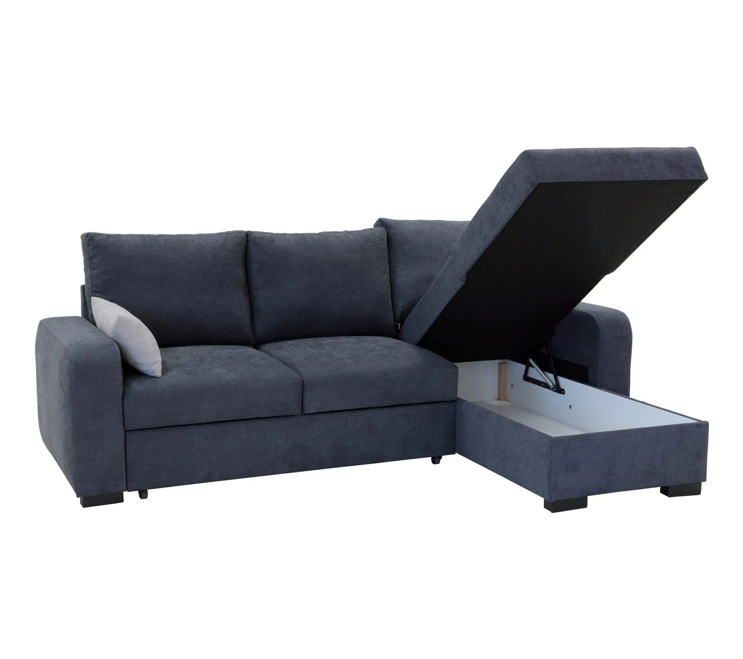 Sofá esquinero convertible chaise longue reversible tela gris oscuro BROADWAY