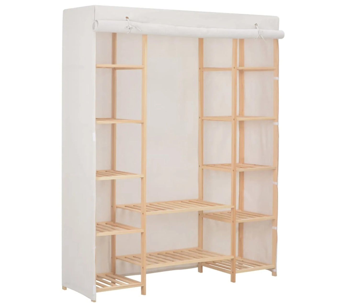 Kleiderschrank Weiß 135 x 40 x 170 cm Stoff