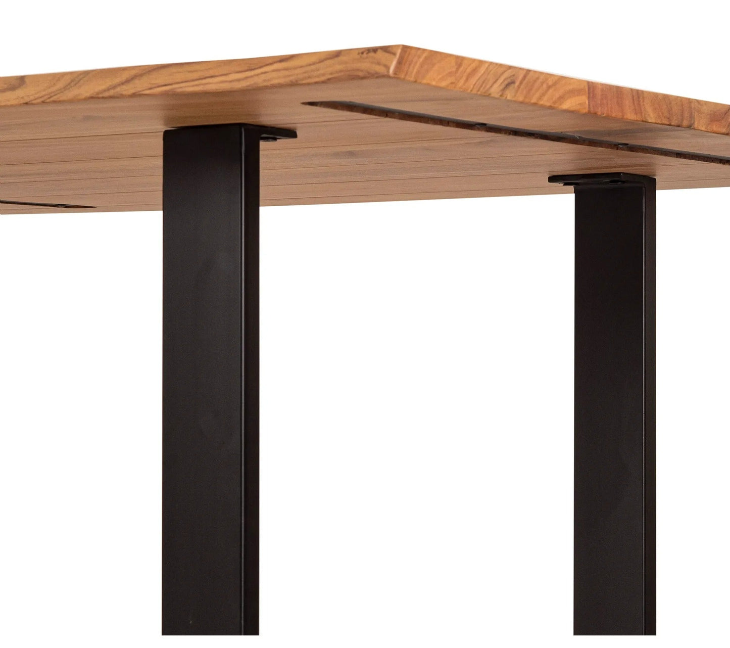 Mesa de salón L.200 x L.100 cm VATIRA acacia y negro