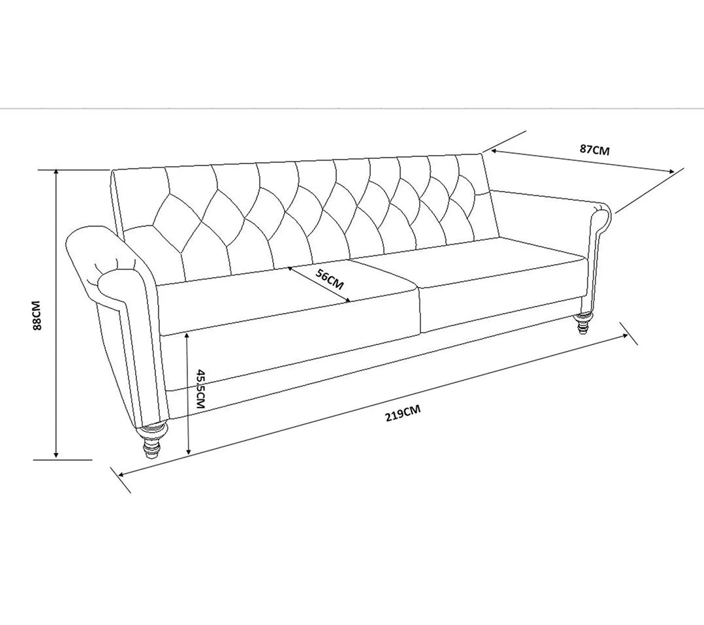 3-Sitzer-Umbausofa COLETTA Vintage-Stoff