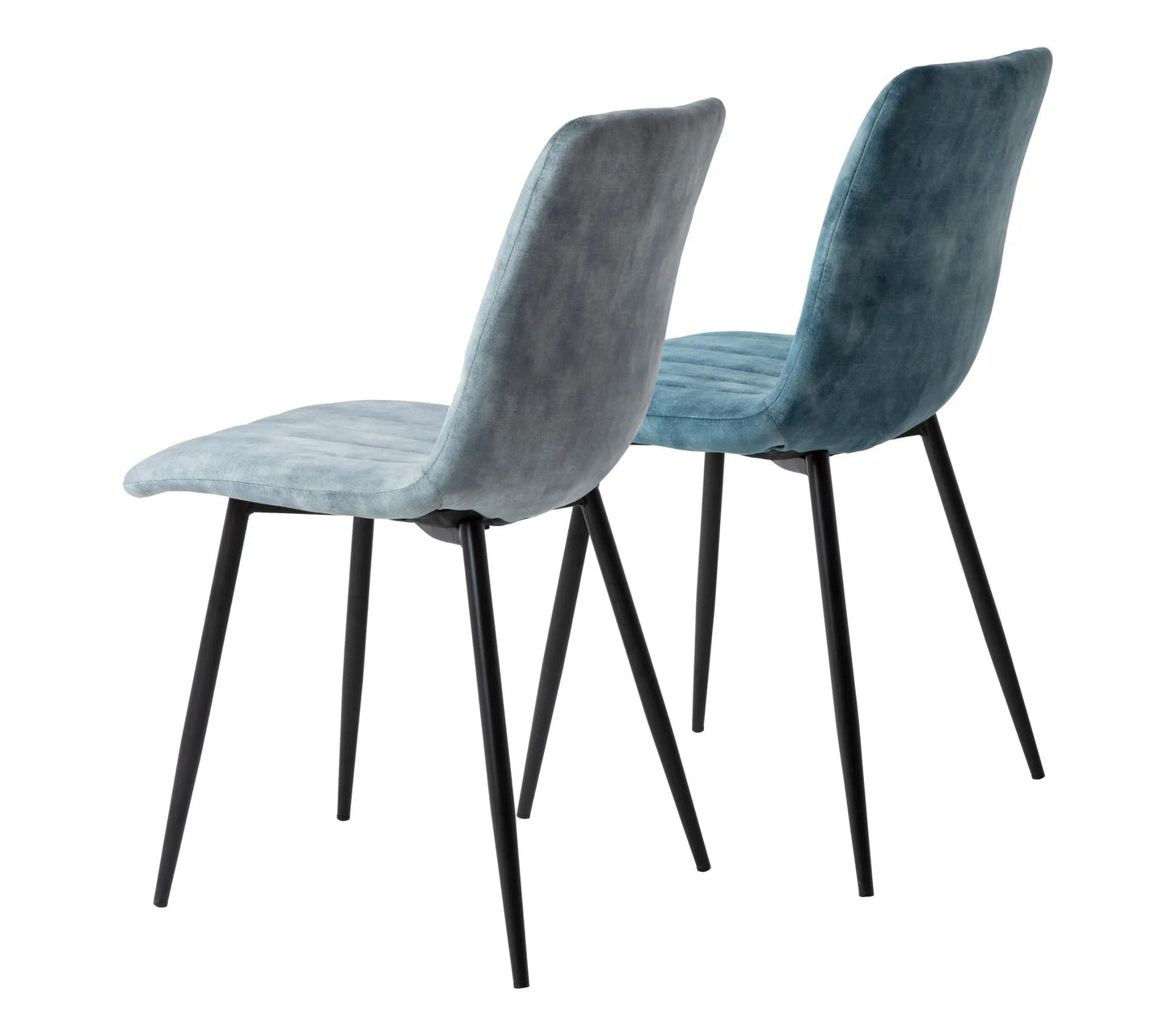 Lot de 2 chaises DIANE en velours bleu