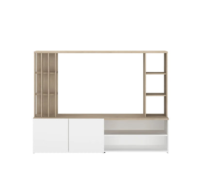 Mueble TV OMBRE imitación roble y blanco