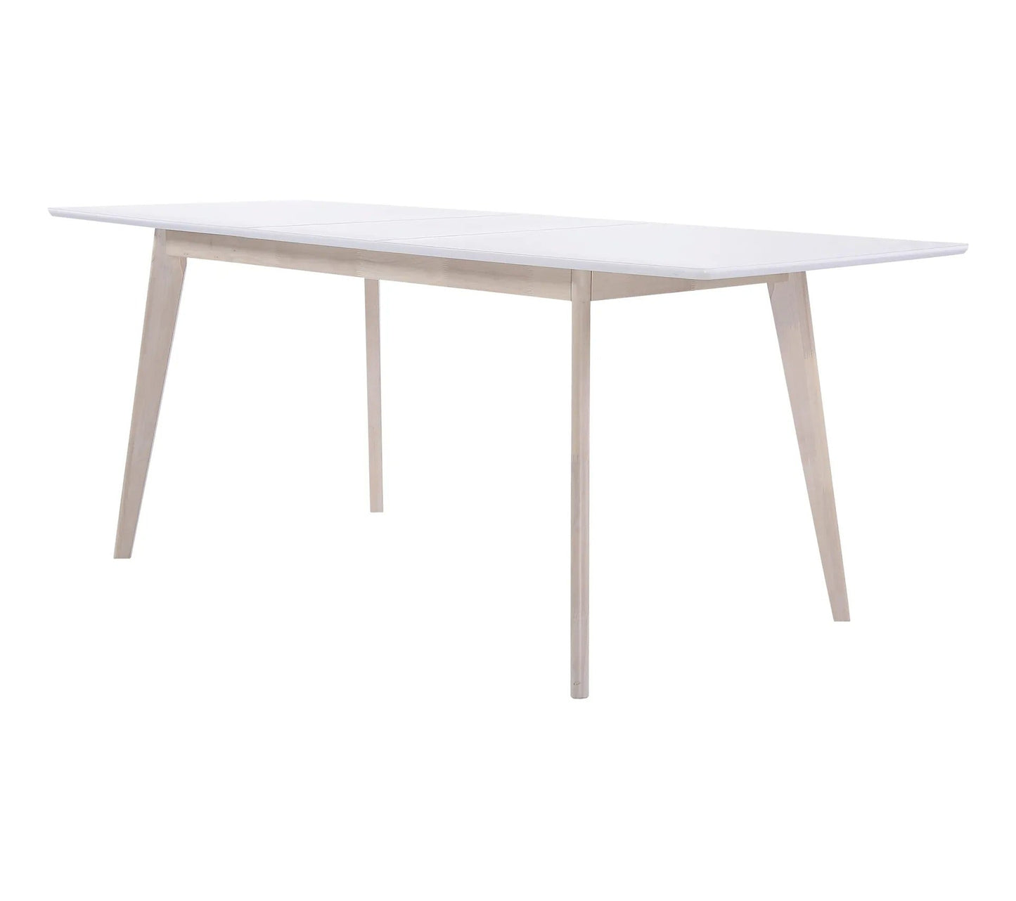 Table extensible L160-200 cm MALENA scandinave bois et blanc