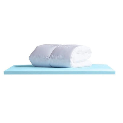 Surmatelas 140 x 190 Double Épaisseur 10 cm - 5cm Mémoire de Forme et Gel Rafraîchissant + Housse Lavable de 5cm en Microfibre