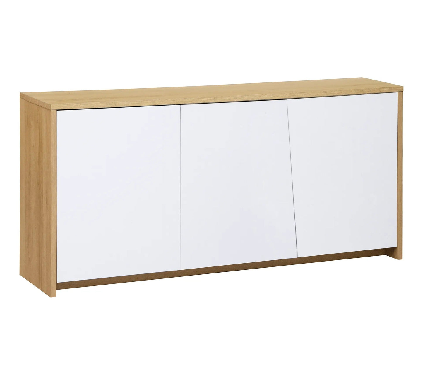 ESSENTIAL 3-türiges Sideboard, Eichenimitat und Weiß