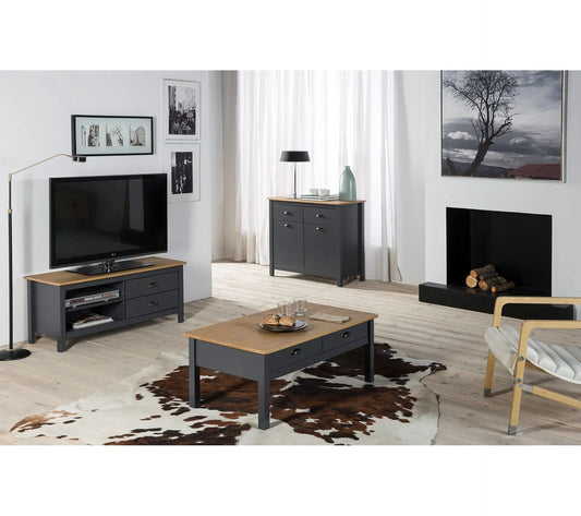 Table basse campagne MAYA Bois massif gris