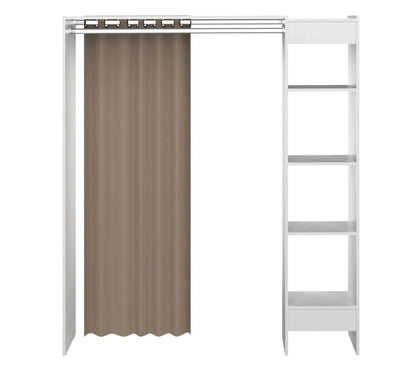 Vestidor Tom Blanco Y Cortina Taupe Una Columna 160 X 182