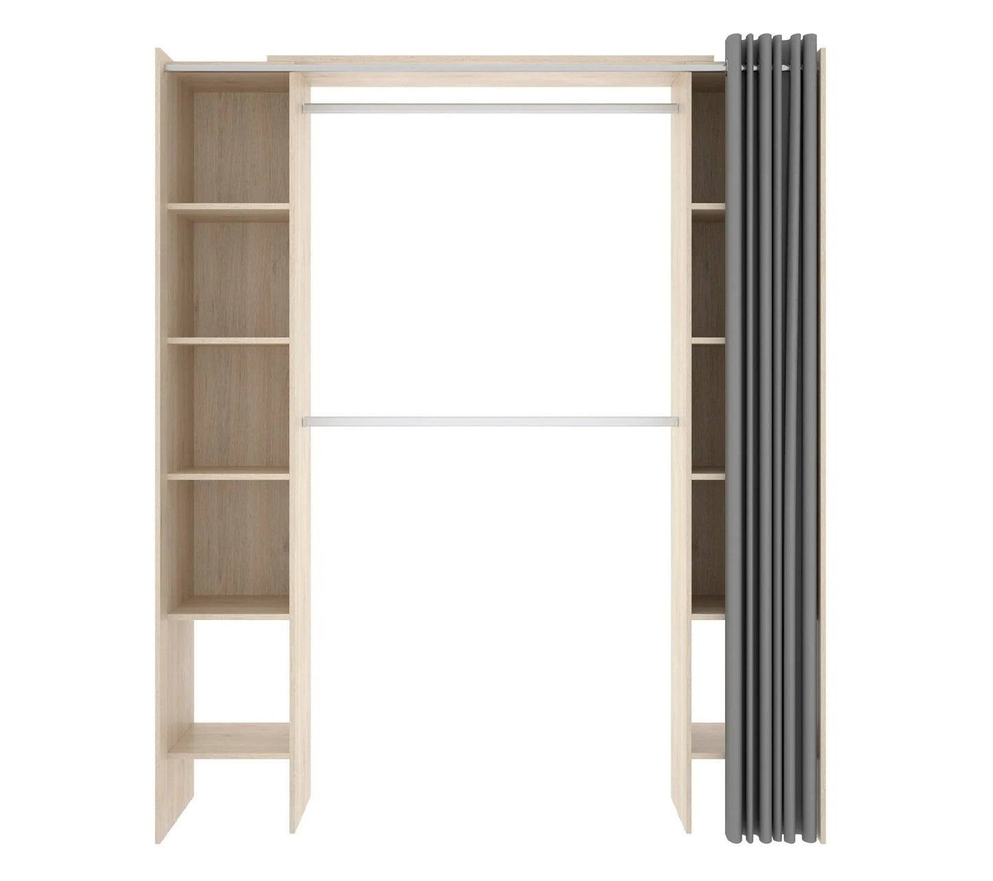 Armoire Dressing Extensible En Panneau De Particules Coloris Chêne Naturel