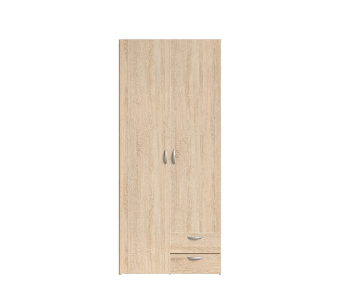 Armoire DAILY2 avec 2 portes 2 tiroirs imitation Chêne sonoma et blanc