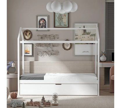 Cama cabina INOA 90x190 cm 1 cajón Blanco