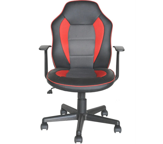 Fauteuil de bureau PUNCHY 2 Noir, rouge et gris