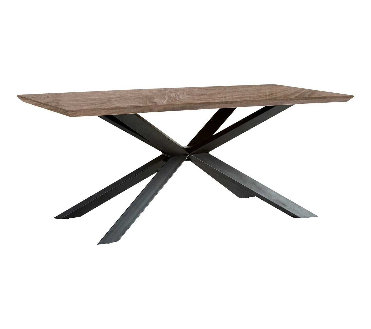 Table à manger L.180 cm ARYA imitation chêne gris et noir