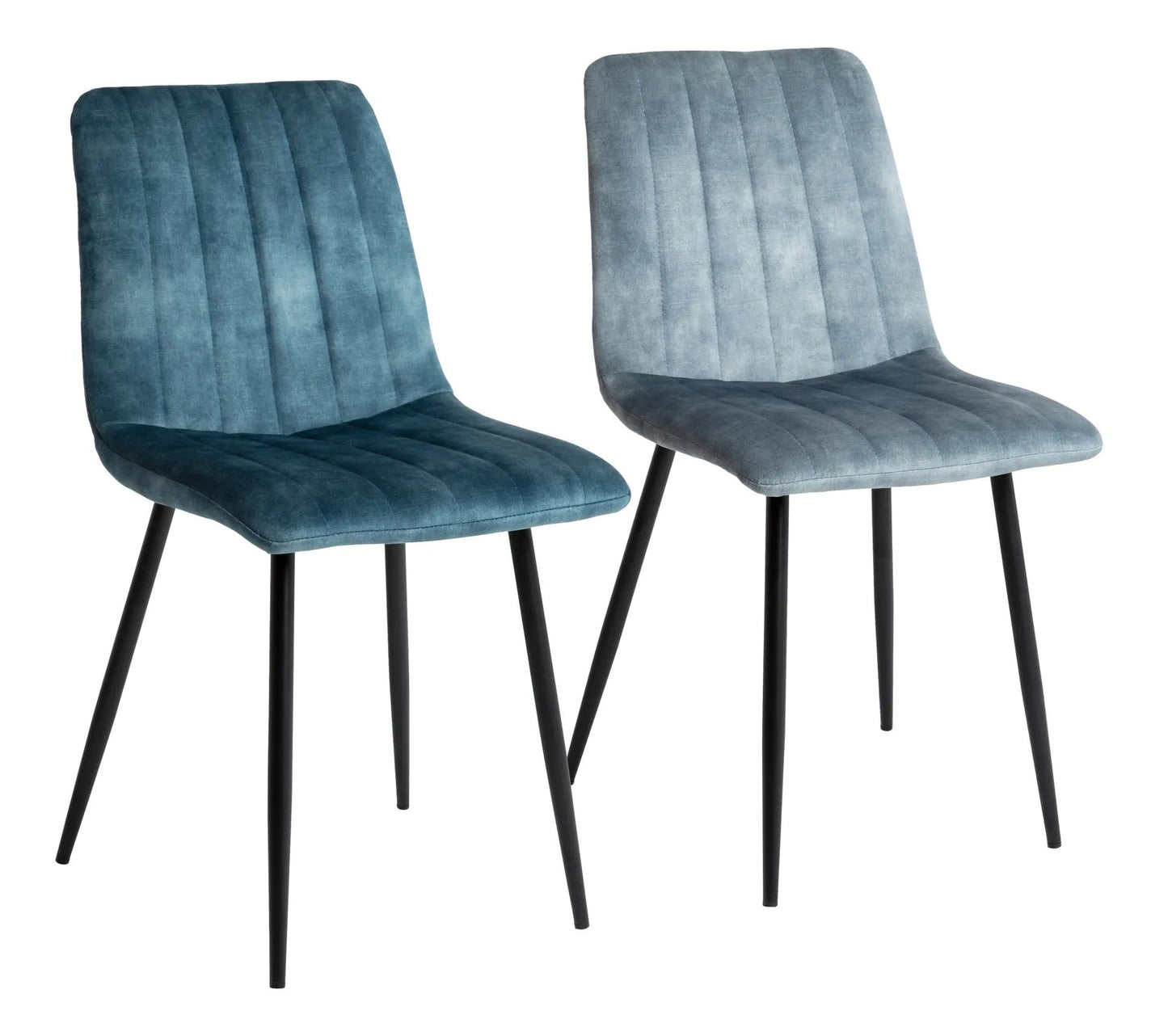 Lot de 2 chaises DIANE en velours bleu