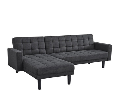 Canapé d'angle ANDREW convertible Gris anthracite