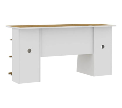 Bureau VOSS blanc et imitation chêne