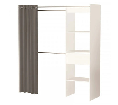 Aménagement Dressing Extensible Blanc - Ara - L 168 X L 50 X H 187 Cm