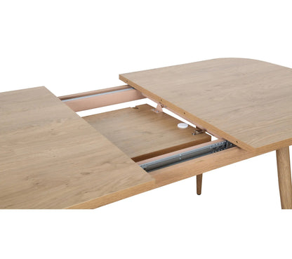 Table à manger extensible 160-200 x 90 cm COLUMBUS imitation chêne