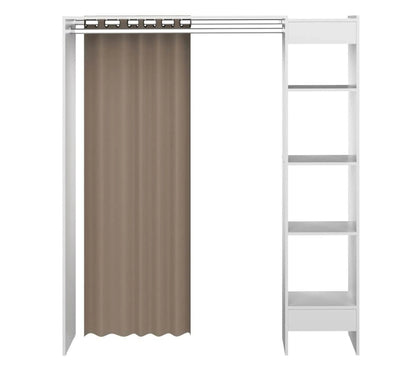 Dressing Tom Blanc Et Rideau Taupe Une Colonne 160 X 182