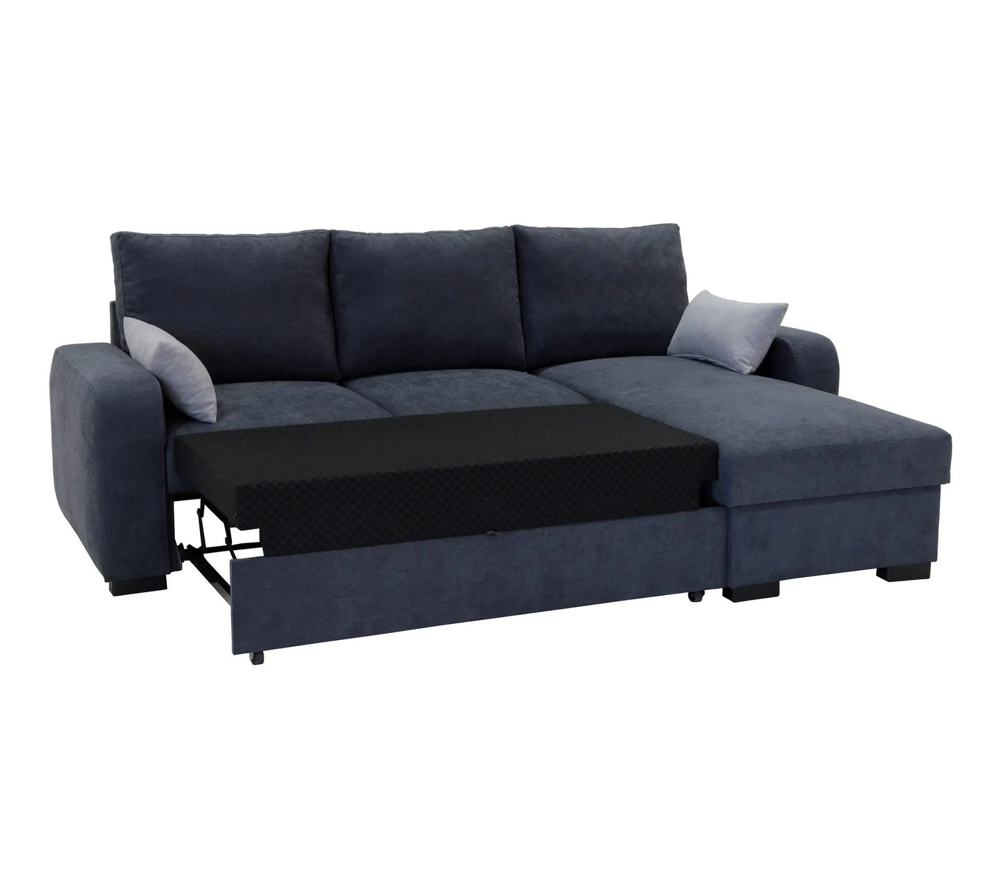 Sofá esquinero convertible chaise longue reversible tela gris oscuro BROADWAY