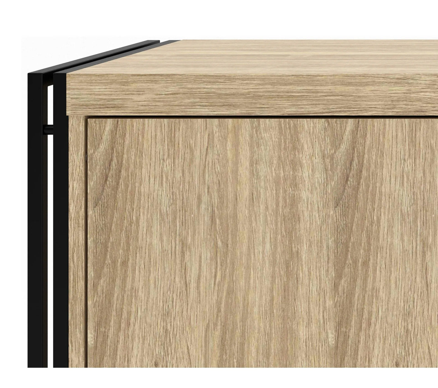 PARKER 3-türiges Sideboard aus Eiche und Schwarzimitat