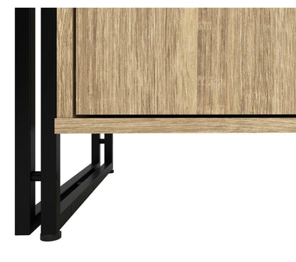 PARKER 3-türiges Sideboard aus Eiche und Schwarzimitat