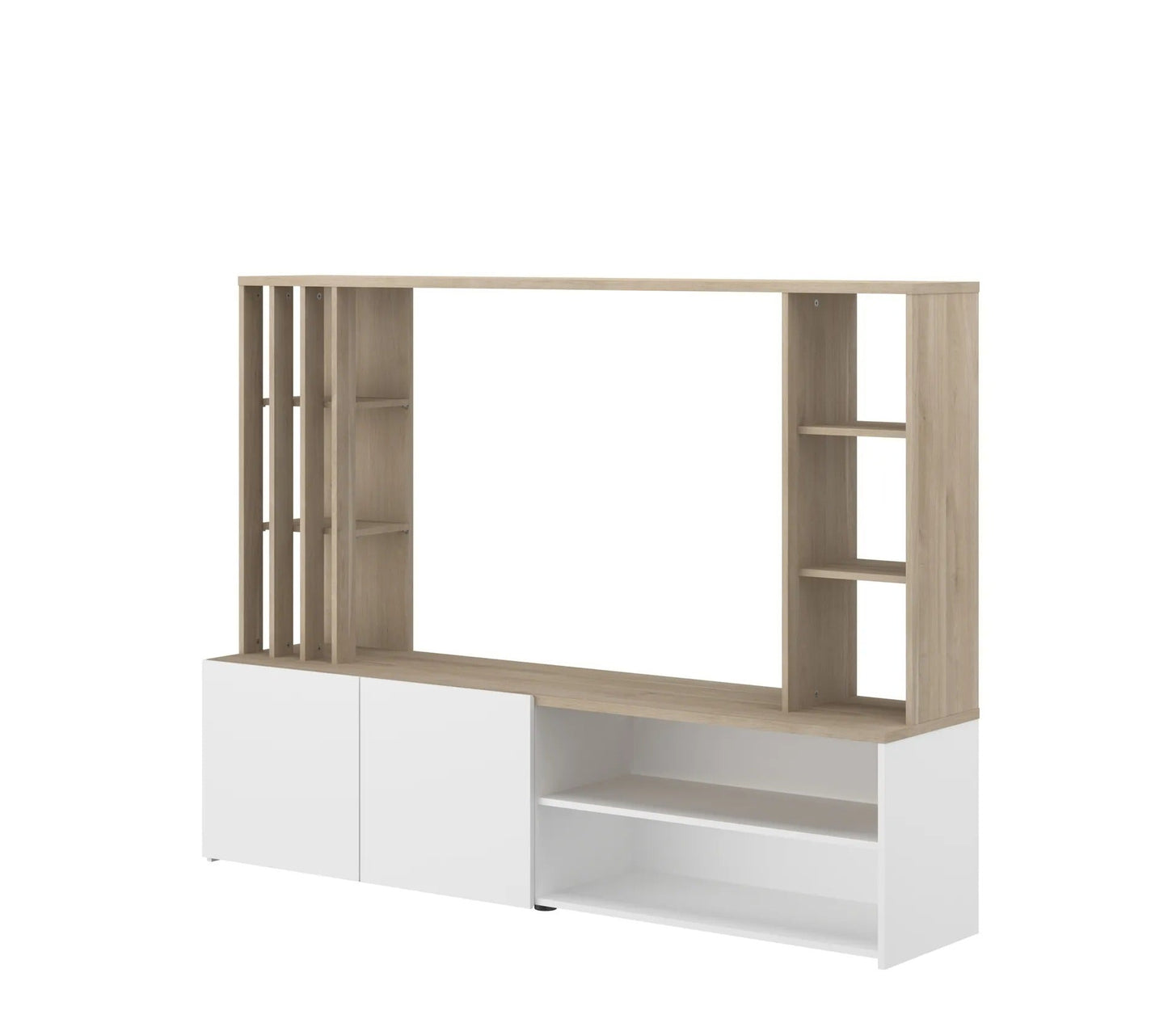 Mueble TV OMBRE imitación roble y blanco