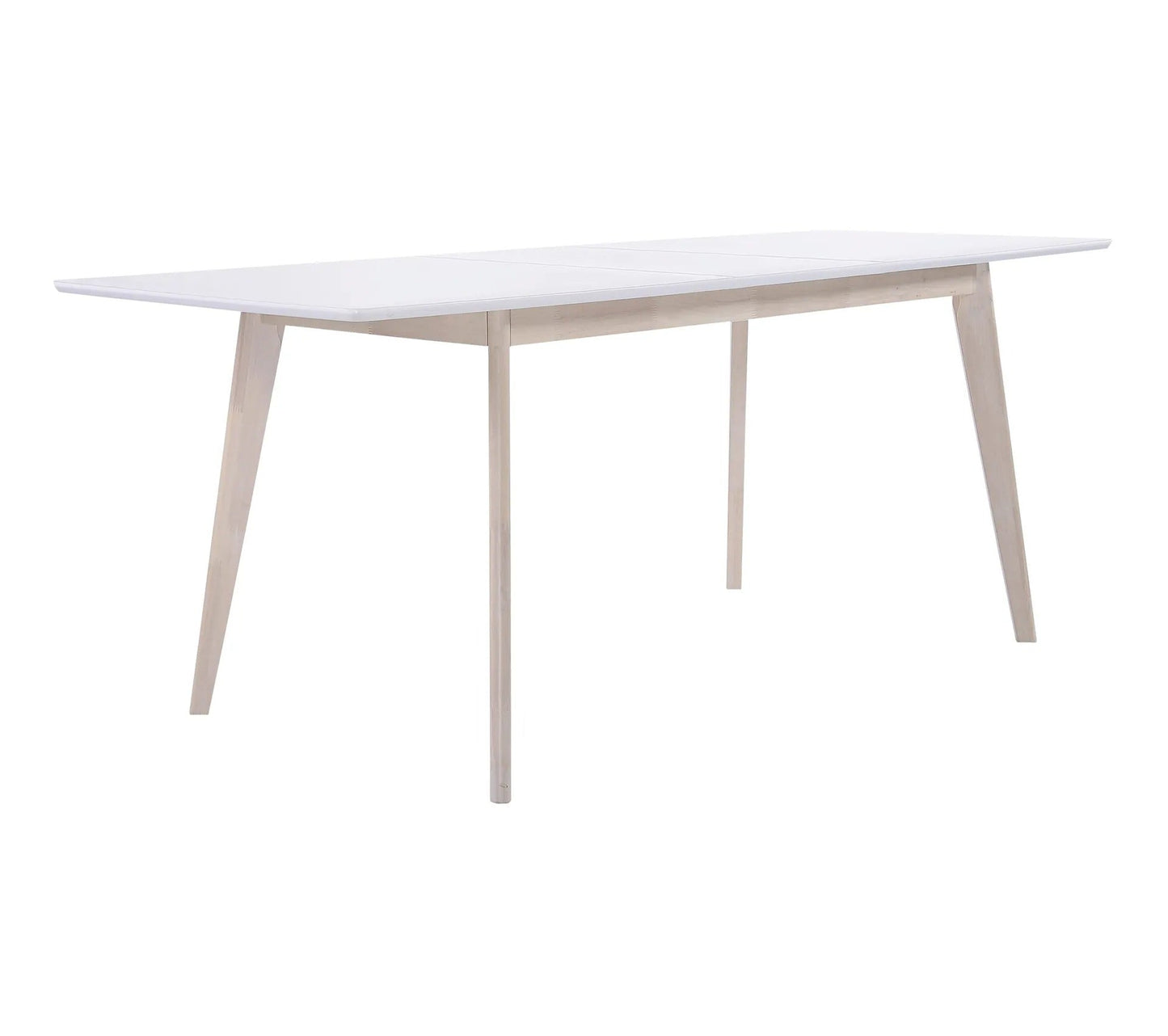 Mesa extensible L160-200 cm MALENA madera escandinava y blanco