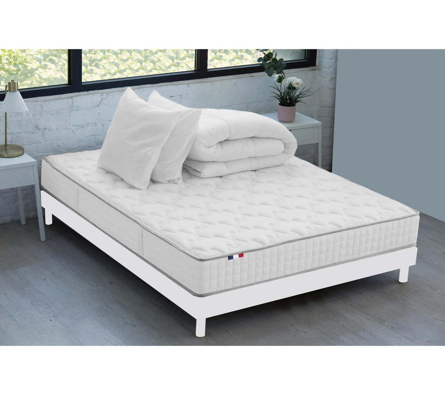 Matelas ressorts 140x190 cm BOB accueil mousse à mémoire de forme ép.26 cm