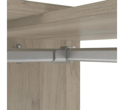 Kit de tocador de esquina extensible - Decoración Kronberg roble y blanco - L203,8xp43,9xh218,3 cm - Columpio