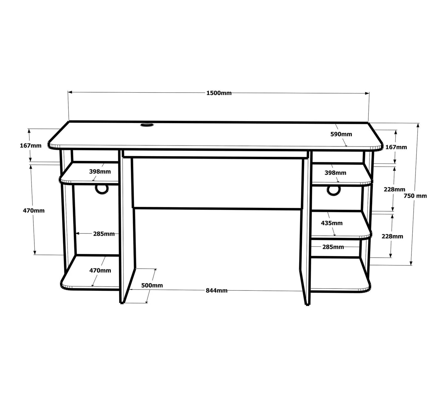 Bureau VOSS blanc et imitation chêne