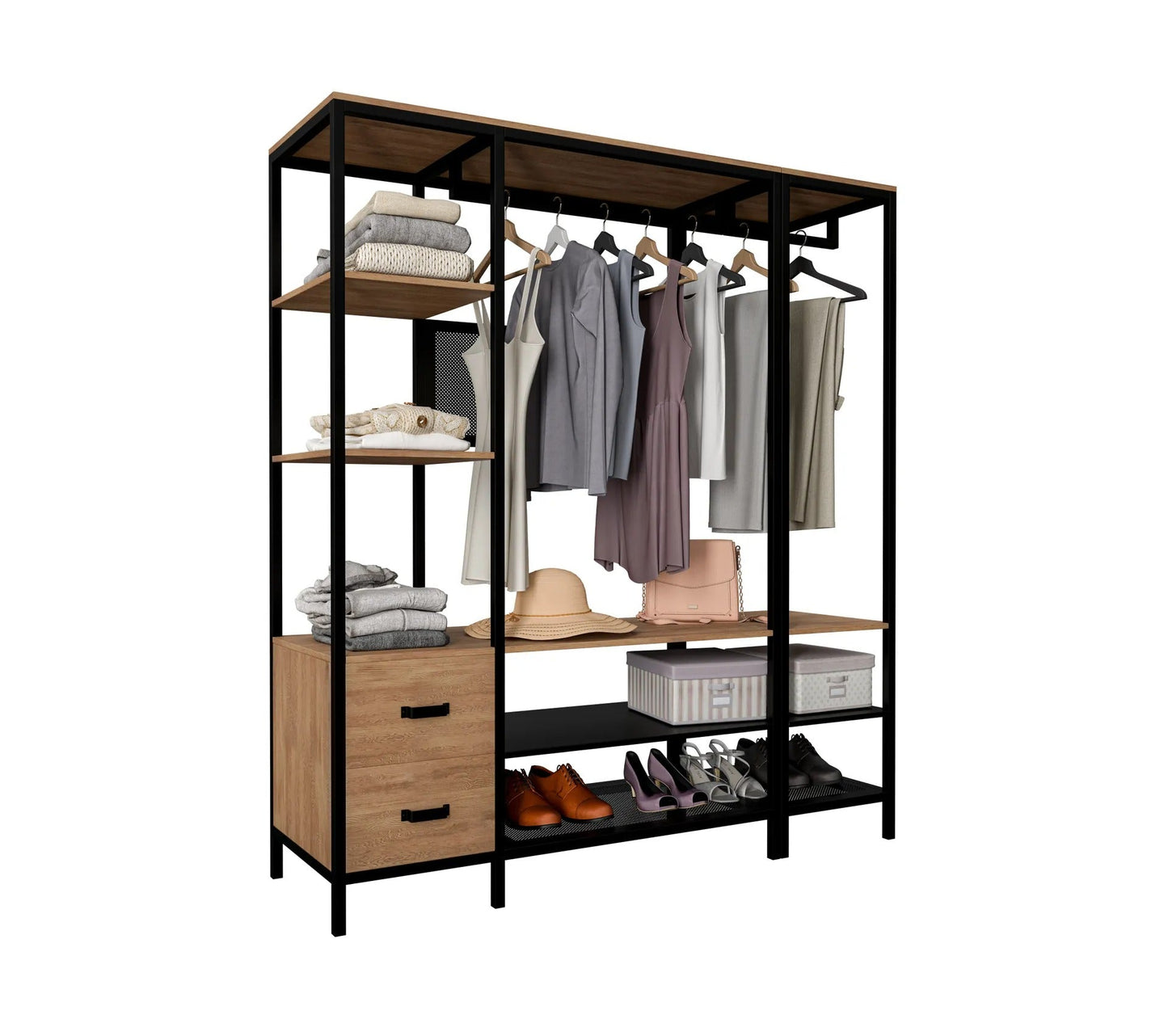 MALLORY vestidor esquinero modular estilo industrial