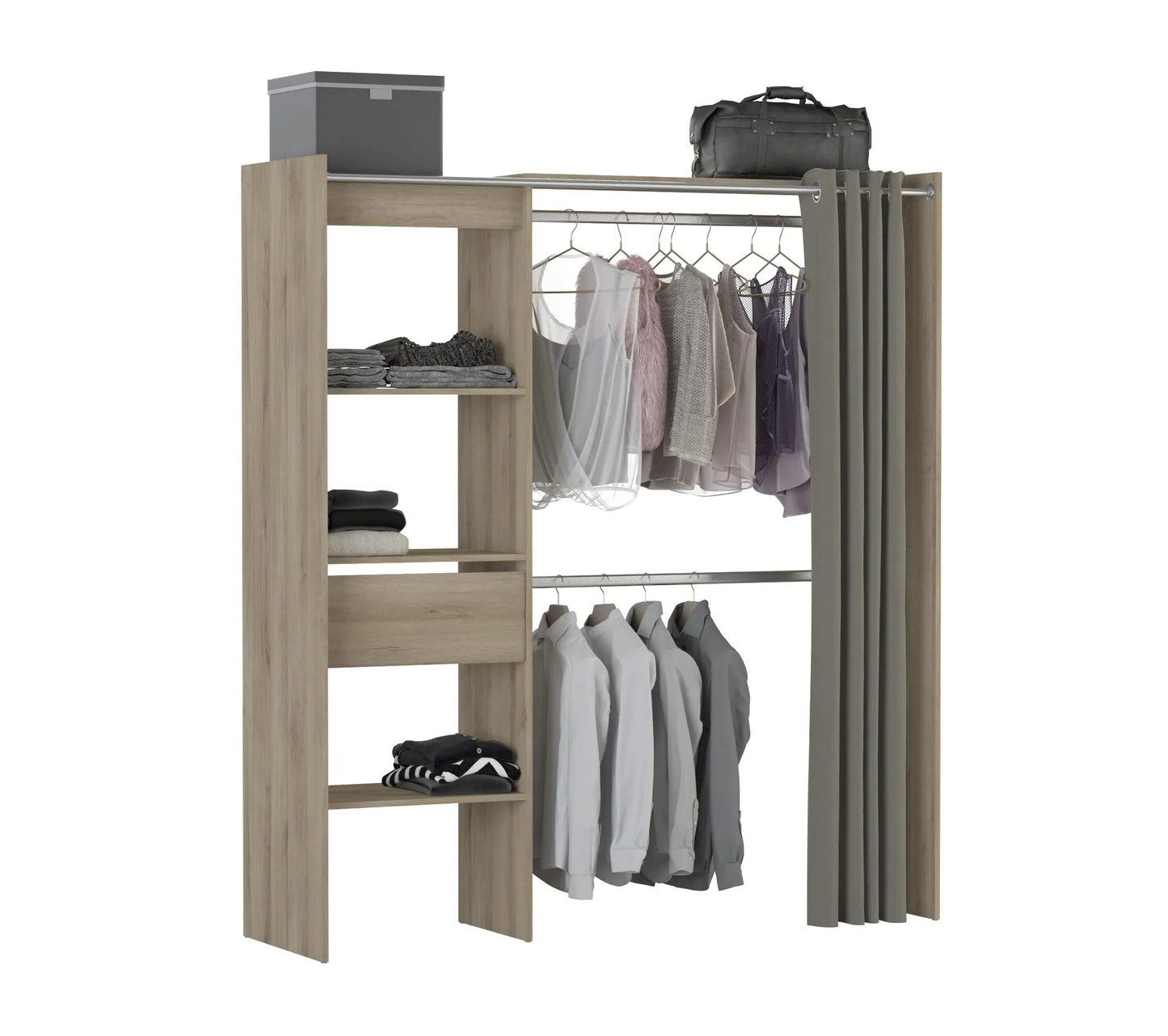 Armoire dressing extensible MOKA imitation Chêne kronberg