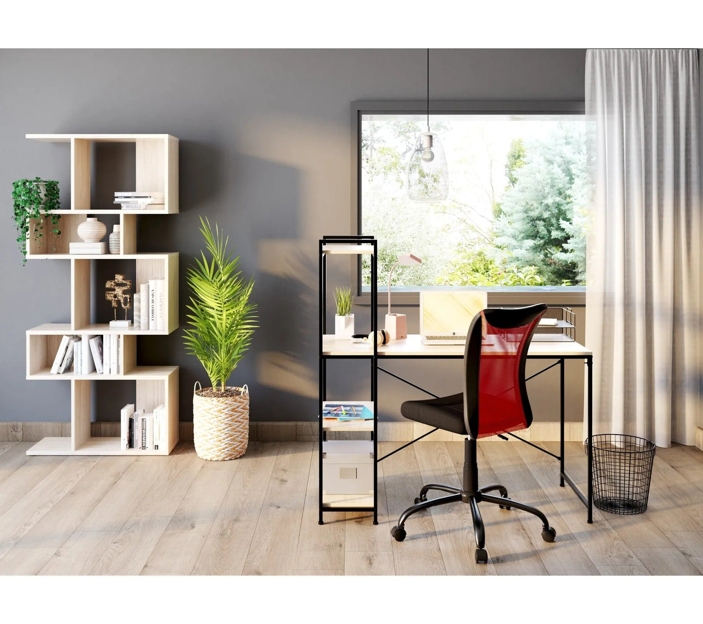 Fauteuil de bureau COMETT 2 Noir et rouge