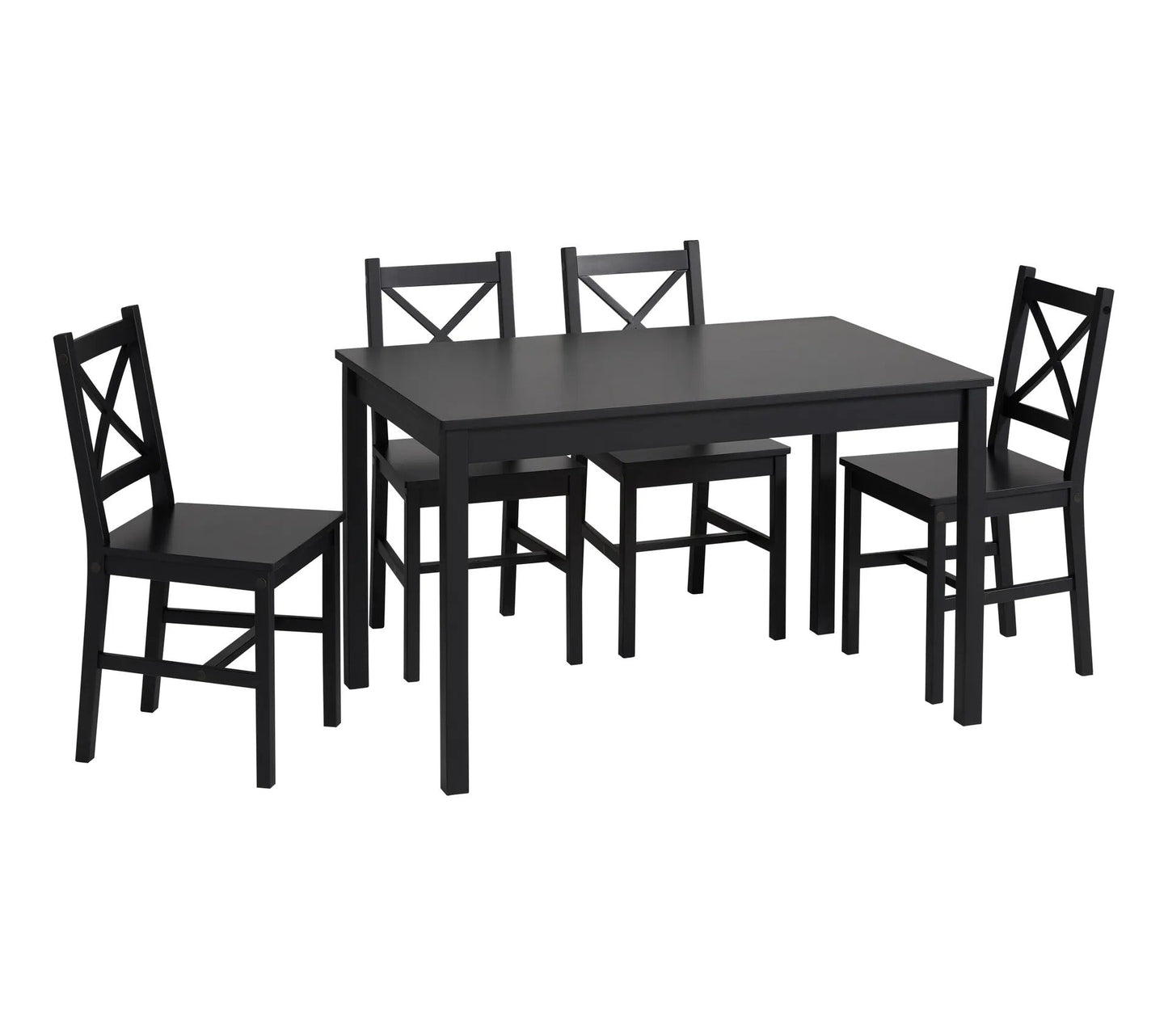 Coin repas table + 4 chaises OWEN noir