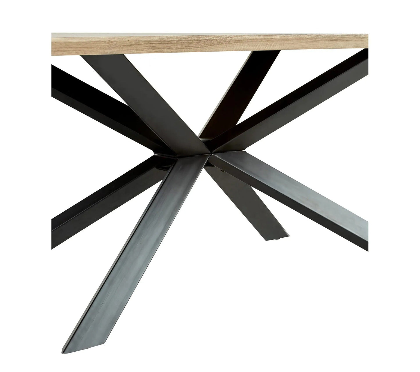 Table à manger L.180 cm ARYA imitation chêne gris et noir