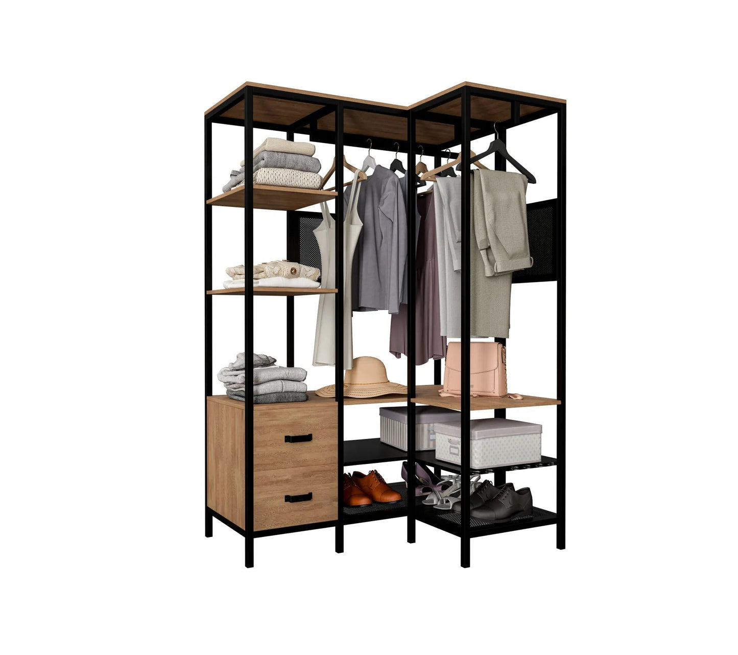 MALLORY vestidor esquinero modular estilo industrial