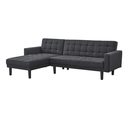 Canapé d'angle ANDREW convertible Gris anthracite