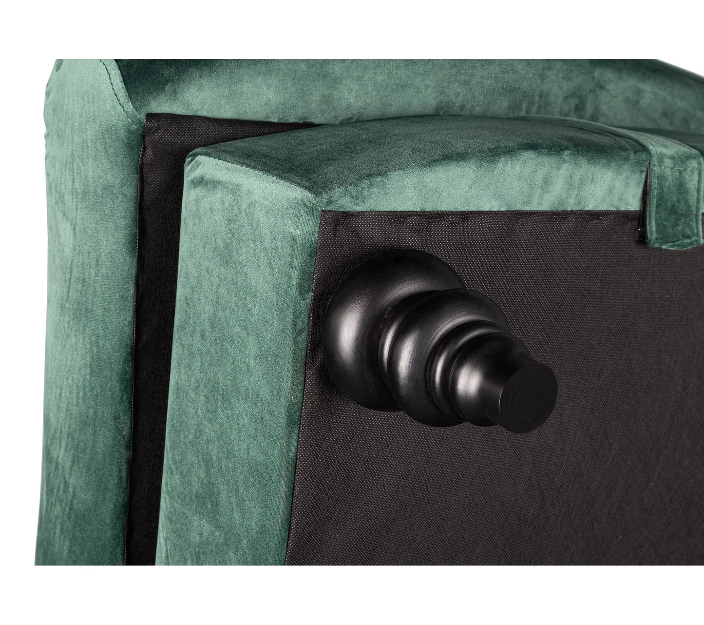 Sofá cama convertible con cómoda LALOU efecto terciopelo verde