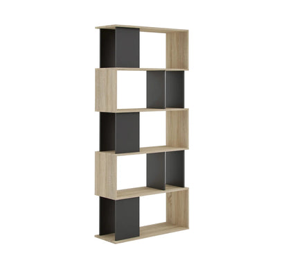 Bücherregal L. 80 cm CLASS Nachbildung Eiche/Schwarz