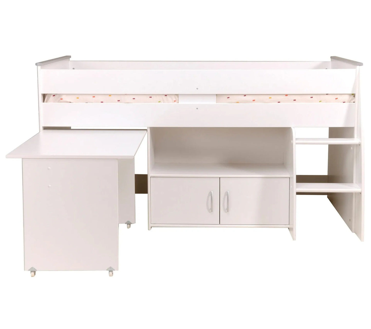 Lit combiné avec bureau 90x200 cm LOAN blanc