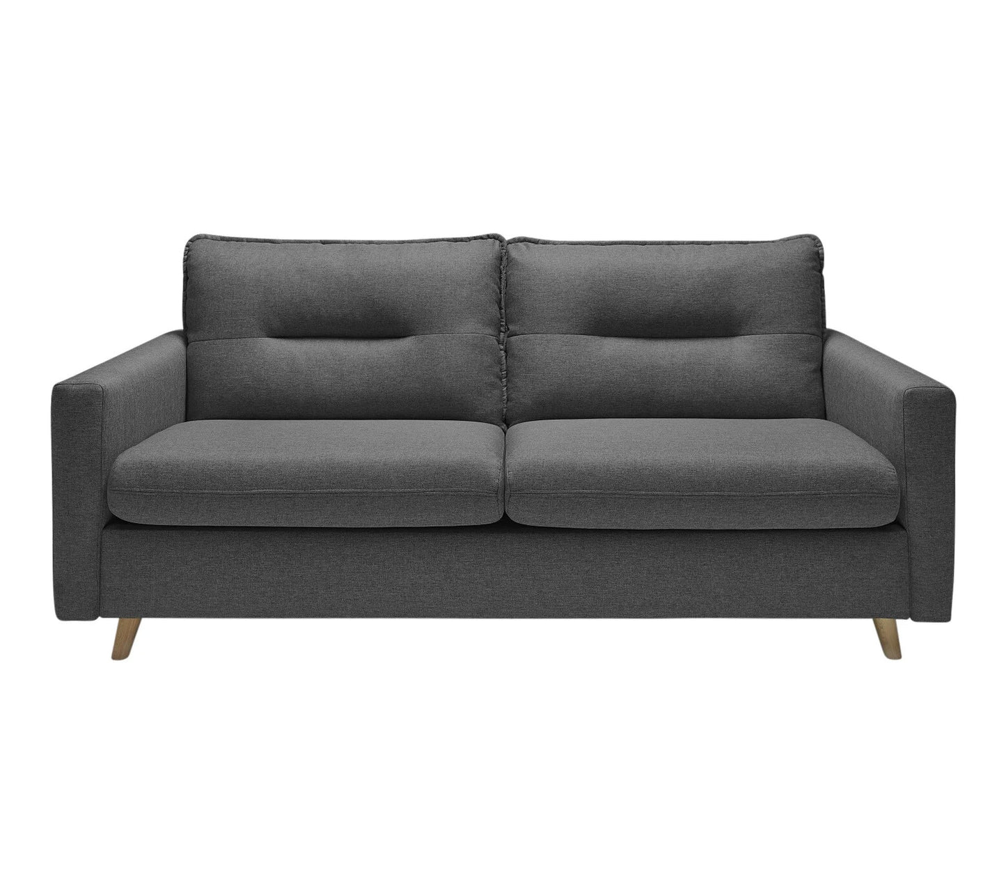 SINKI sofá semi-express convertible de 3 plazas, tela gris antracita, cama 182x142cm