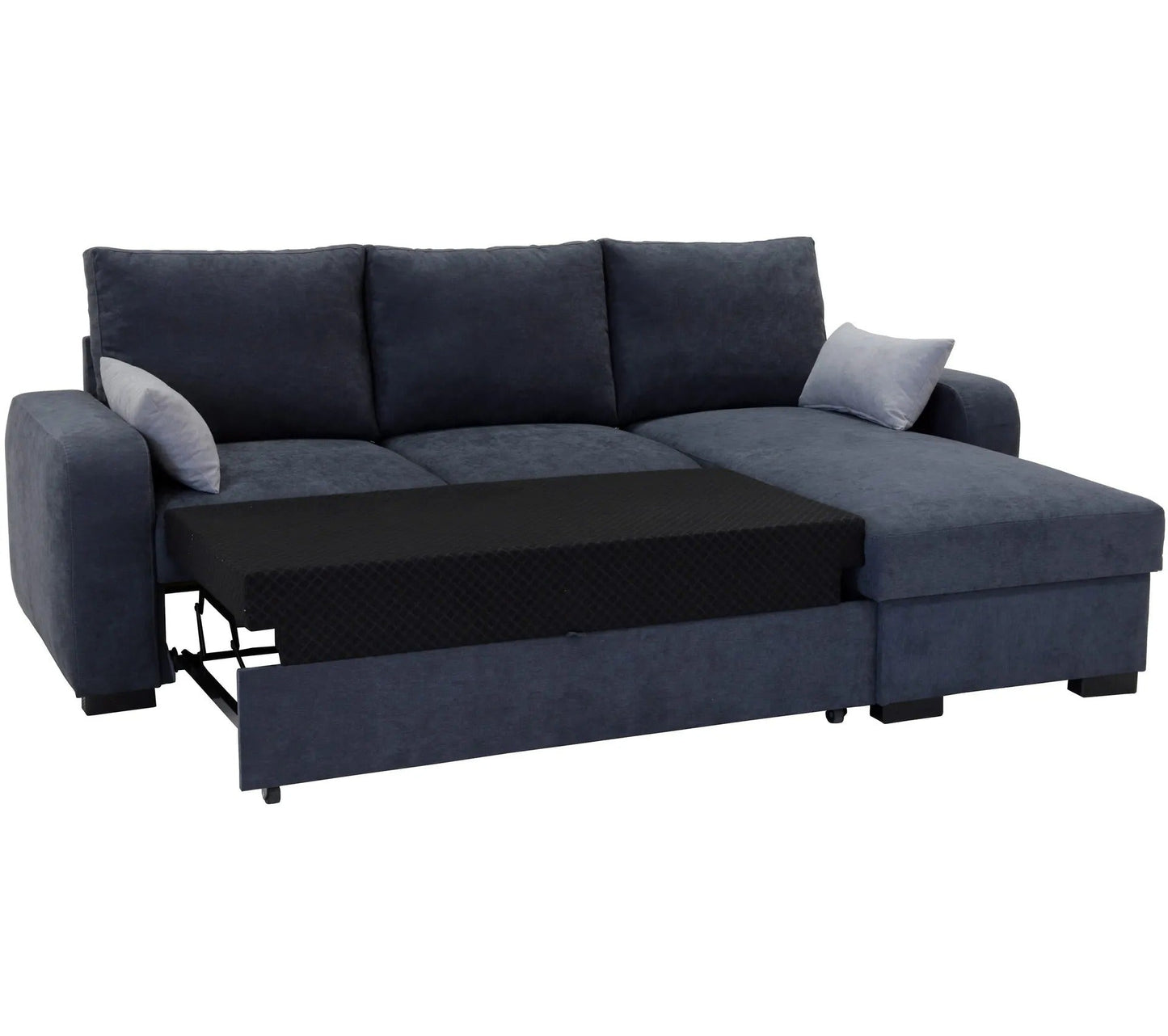 Sofá esquinero convertible chaise longue reversible tela gris oscuro BROADWAY