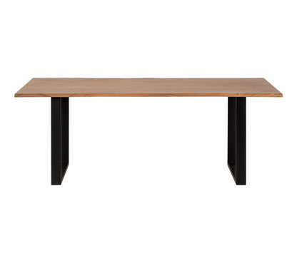 Mesa de salón L.200 x L.100 cm VATIRA acacia y negro